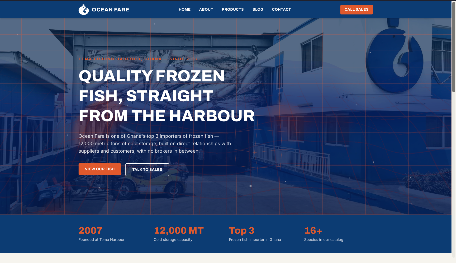 Ocean Fare — project screenshot — built by EKOF Studio