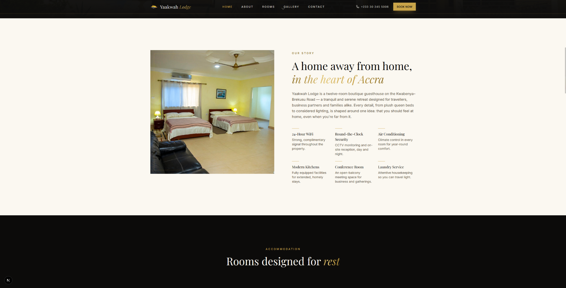 Yaakwah Lodge — Our Story — A home away from home — built by EKOF Studio