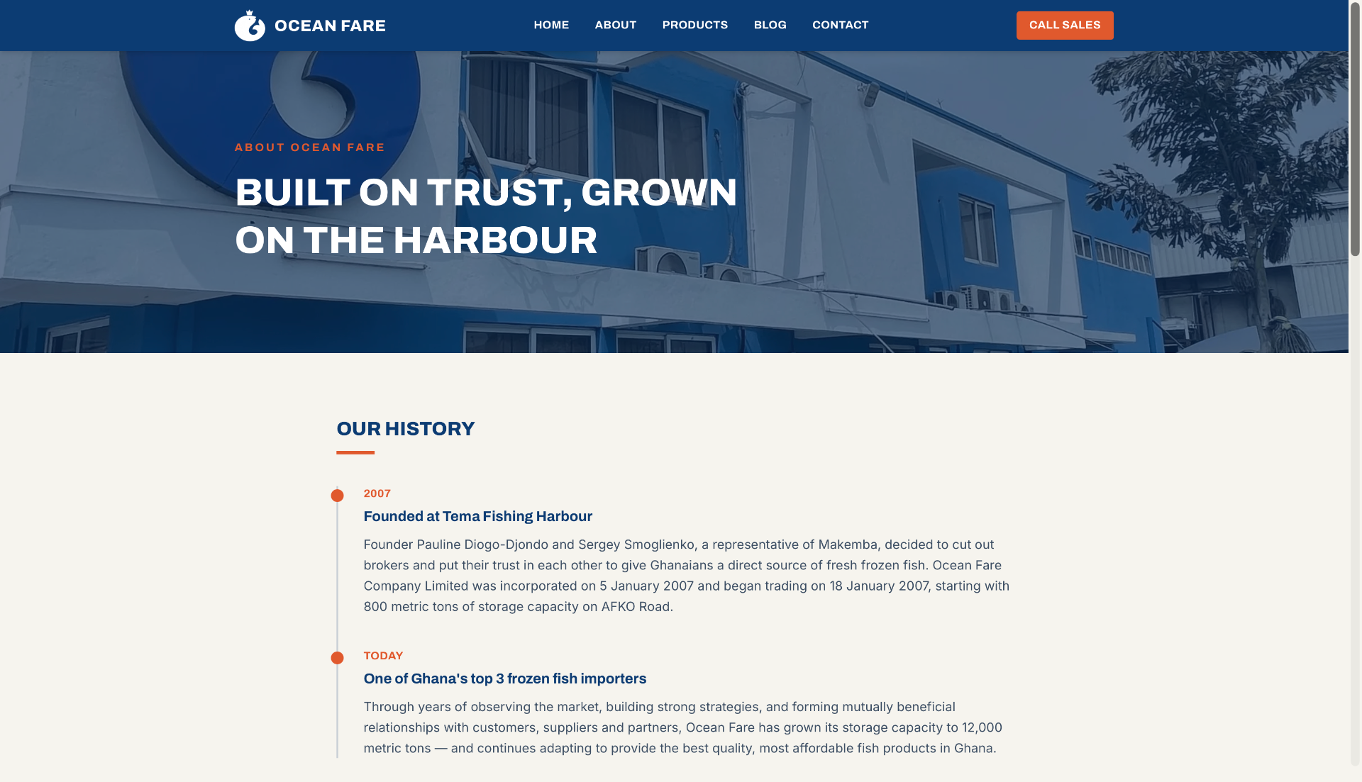 Oceanfare — About — Built on trust — built by EKOF Studio