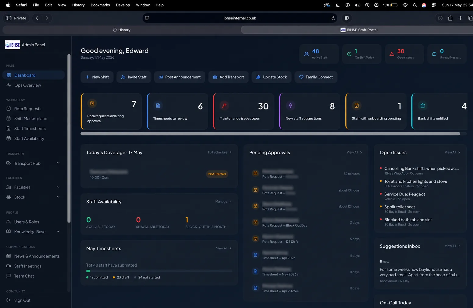UK Social Care — Full Tech Partnership — project interface screenshot — built by EKOF Studio